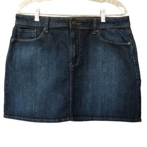 Gap Brit Denim Mini Skirt Blue Denim Casual Stretch Skirt 5 pockets Size 14 / 32